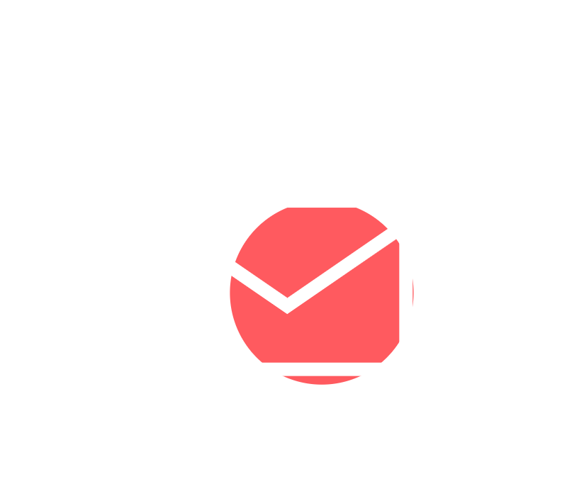 Email with heart illustration