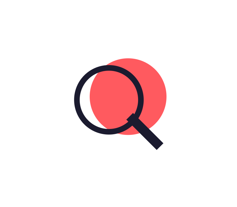 Magnifying glass illustration